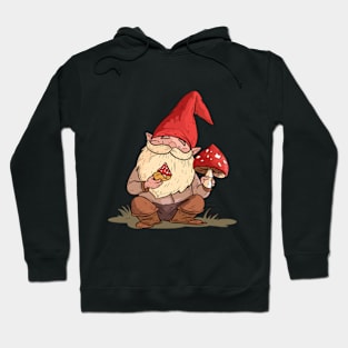 A cute gnome gathering mushrooms. Hoodie